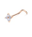 Sparkling Flower Curved Nose Stud NSKZ-1764